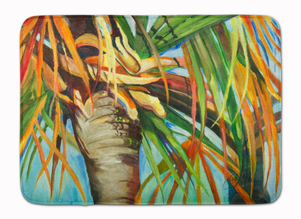 Orange Top Palm Tree Memory Foam Kitchen Mat Machine Washable Anti-Fatigue Cushion Comfort Bath or Kitchen Rug