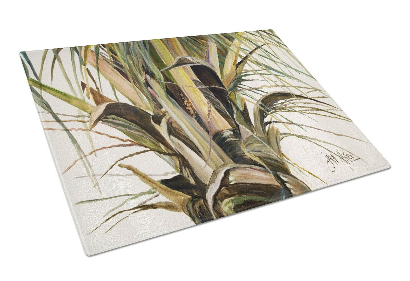 Top Coconut Tree Cutting Board Tempered Glass Kitchen Cutting Surface, Heat Resistant Chopping, Non-Slip Feet, Food Prep & Serving