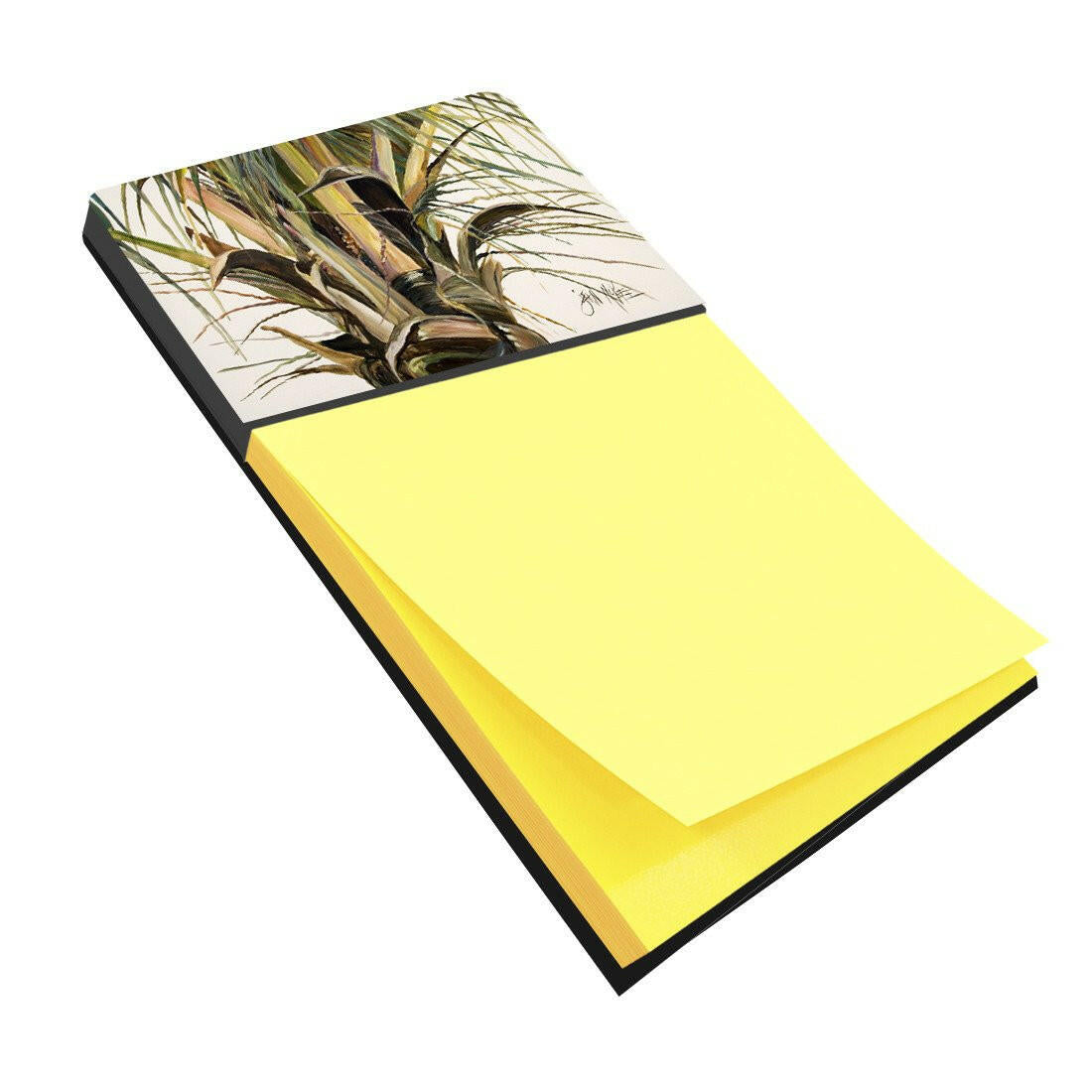 Top Coconut Tree Watercolor Sticky Note Holder Refillable Dispenser Desk Accessory 3x3 Pad Gift