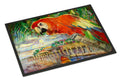 Red Parrot at Lulu's Doormat Indoor Outdoor 24H X 36W Front Door Mat Rugs for Entryway, Non Slip Washable Low Pile,