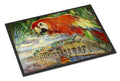 Red Parrot at Lulu's Doormat Indoor Outdoor 18H X 27W Front Door Mat Rugs for Entryway, Non Slip Washable