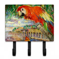 Red Parrot at Lulu's Leash or Key Holder Wall Hooks, Coat Rack Wall Mount, for Hanging Keys, Towels, Aprons, Leashes