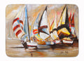 Boat Binge Sailboats Memory Foam Kitchen Mat Machine Washable Anti-Fatigue Cushion Comfort Bath or Kitchen Rug