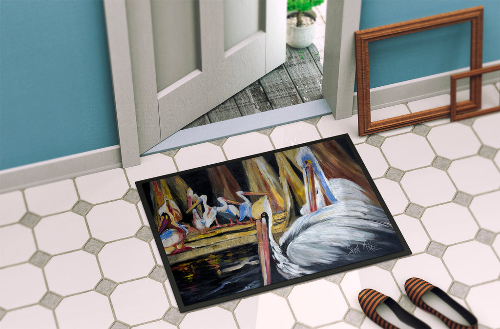 Pelicans Doormat Indoor Outdoor 24H X 36W Front Door Mat Rugs for Entryway, Non Slip Washable Low Pile,