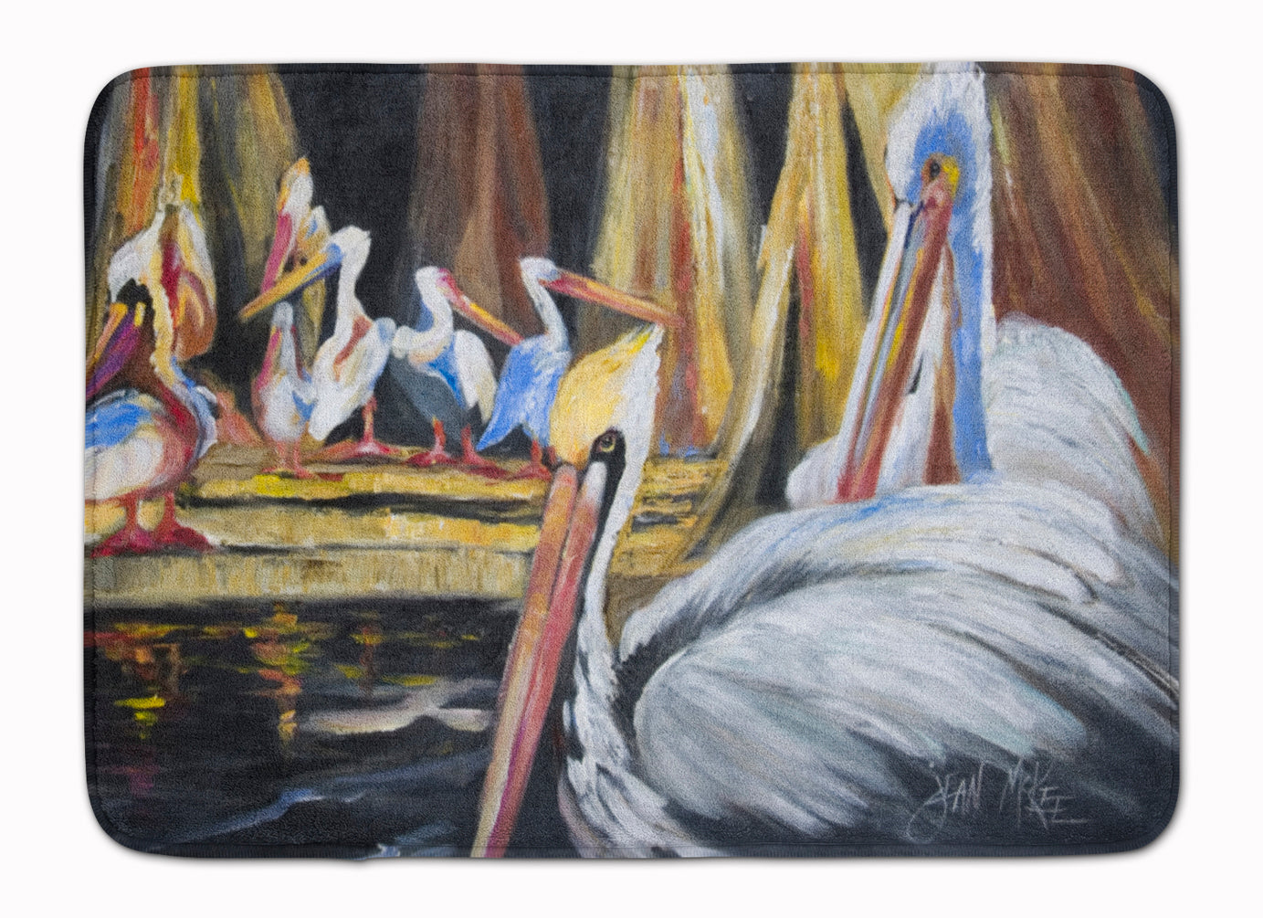 Pelicans Memory Foam Kitchen Mat Machine Washable Anti-Fatigue Cushion Comfort Bath or Kitchen Rug