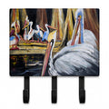Pelicans Leash or Key Holder Wall Hooks, Coat Rack Wall Mount, for Hanging Keys, Towels, Aprons, Leashes