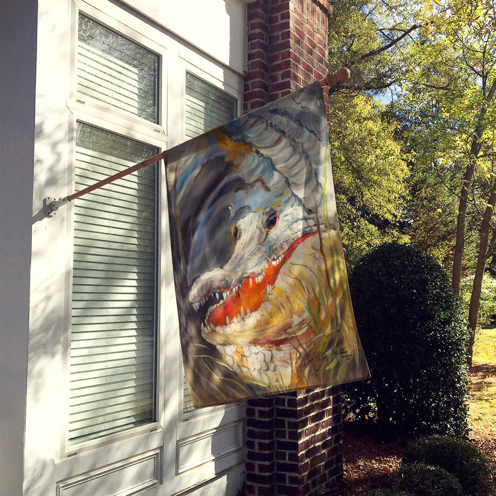 Alligator House Flag 28x40 Porch Sleeve Pole Decorative Outside Yard Banner Artwork Wall Hanging, Polyester