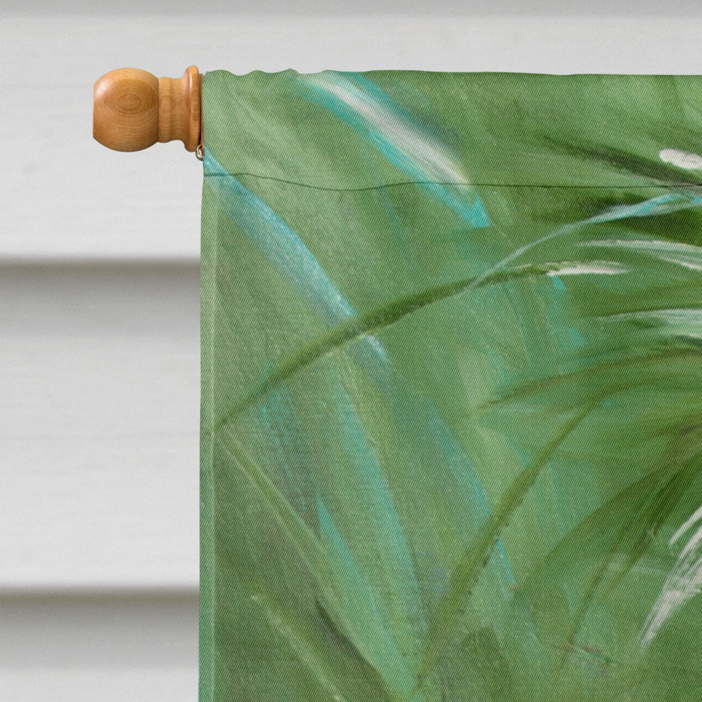 White Egret in Green grasses House Flag 28x40 Porch Sleeve Pole Decorative Outside Yard Banner Artwork Wall Hanging, Polyester