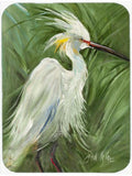 White Egret in Green grasses Mouse Pad, Heat Resistant Trivet Hot Pad , Non Slip Rubber Desk Mat, Kitchen Counter Protector, Home Office Decor Gift