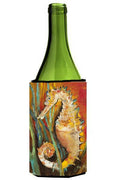 Seahorse Wine Bottle Hugger Gift Sleeve for Standard 750 ml Bottles, Insulated Reusable Also Fits Mini Shot & Pint Bottles