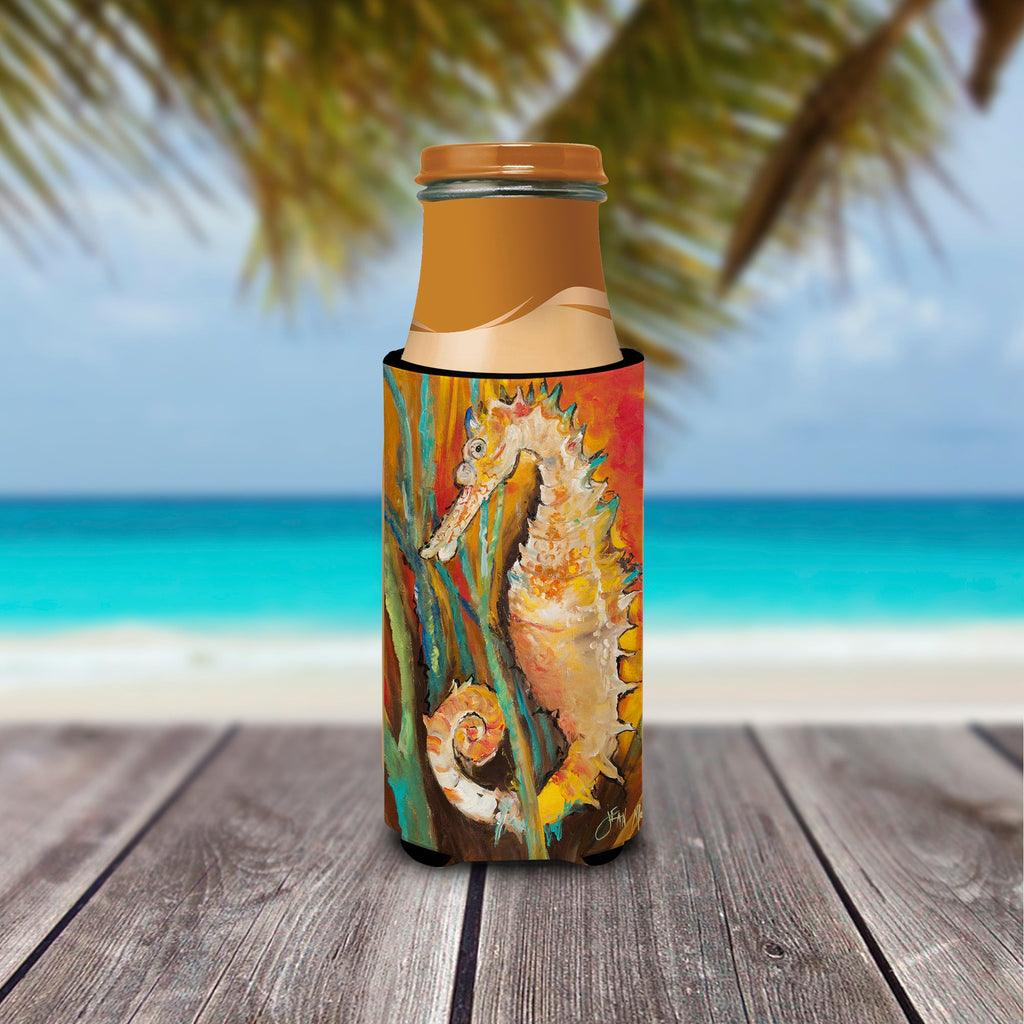 Seahorse Slim Can Hugger , Insulated Foam Hugger for 12 oz Slim Cans, Beer Bottles & Water Bottles, Printed in USA