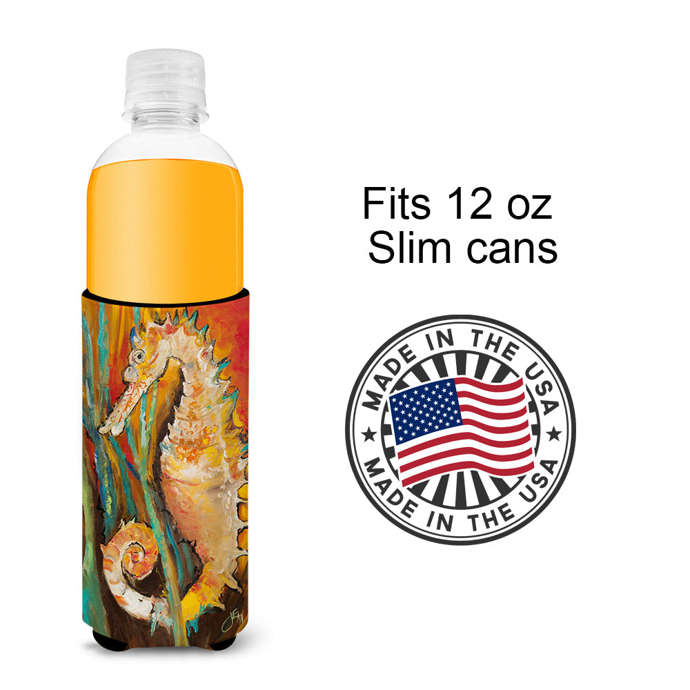 Seahorse Slim Can Hugger , Insulated Foam Hugger for 12 oz Slim Cans, Beer Bottles & Water Bottles, Printed in USA