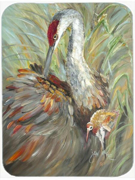 Sandhill Crane with baby Mouse Pad, Heat Resistant Trivet Hot Pad , Non Slip Rubber Desk Mat, Kitchen Counter Protector, Home Office Decor Gift