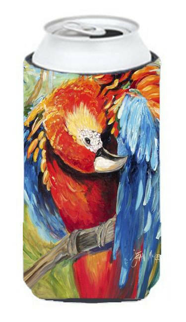 Red Parrot Tall Boy Hugger Can Cooler Sleeve Machine Washable Drink Collapsible Insulator Beverage Insulated Holder
