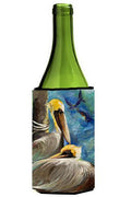 Pelicans Remembering Wine Bottle Hugger Gift Sleeve for Standard 750 ml Bottles, Insulated Reusable Also Fits Mini Shot & Pint Bottles