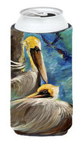 Pelicans Remembering Tall Boy Hugger Can Cooler Sleeve Machine Washable Drink Collapsible Insulator Beverage Insulated Holder