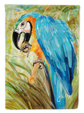 Blue Parrots House Flag 28x40 Porch Sleeve Pole Decorative Outside Yard Banner Artwork Wall Hanging, Polyester
