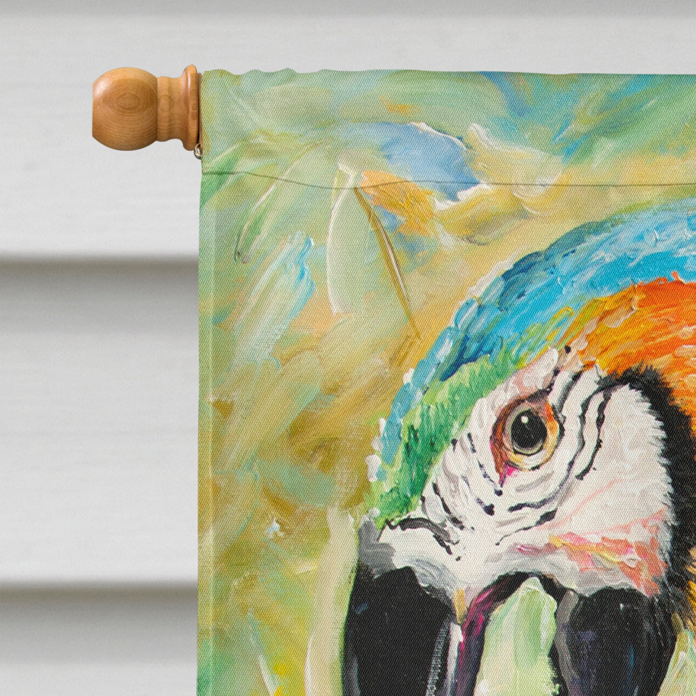 Blue Parrots House Flag 28x40 Porch Sleeve Pole Decorative Outside Yard Banner Artwork Wall Hanging, Polyester