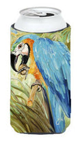 Blue Parrots Tall Boy Hugger Can Cooler Sleeve Machine Washable Drink Collapsible Insulator Beverage Insulated Holder