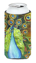 Bling Peacock Tall Boy Hugger Can Cooler Sleeve Machine Washable Drink Collapsible Insulator Beverage Insulated Holder