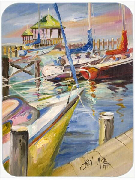 Boat Docks Sailboats Mouse Pad, Heat Resistant Trivet Hot Pad , Non Slip Rubber Desk Mat, Kitchen Counter Protector, Home Office Decor Gift
