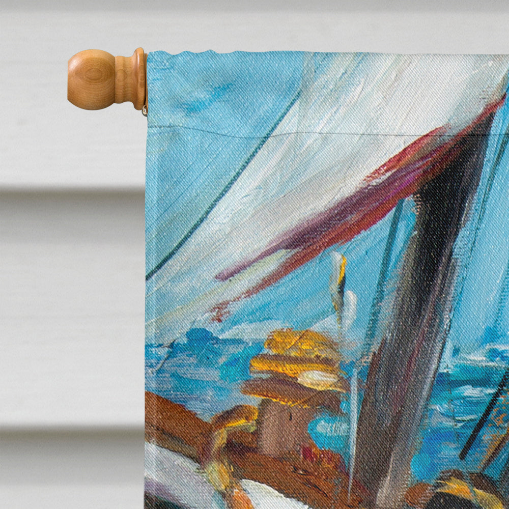 Pain Killer Sailboat Race House Flag 28x40 Porch Sleeve Pole Decorative Outside Yard Banner Artwork Wall Hanging, Polyester