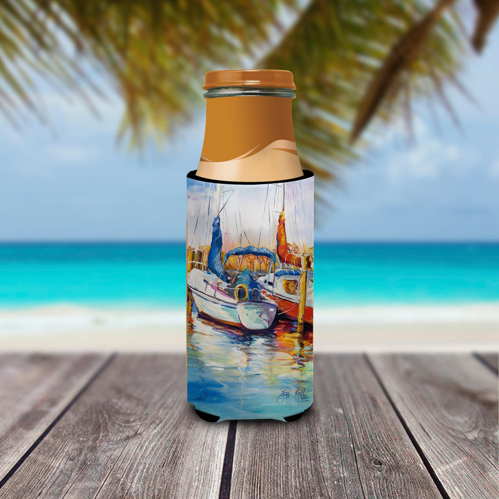Mississippi Sailboats Slim Can Hugger , Insulated Foam Hugger for 12 oz Slim Cans, Beer Bottles & Water Bottles, Printed in USA