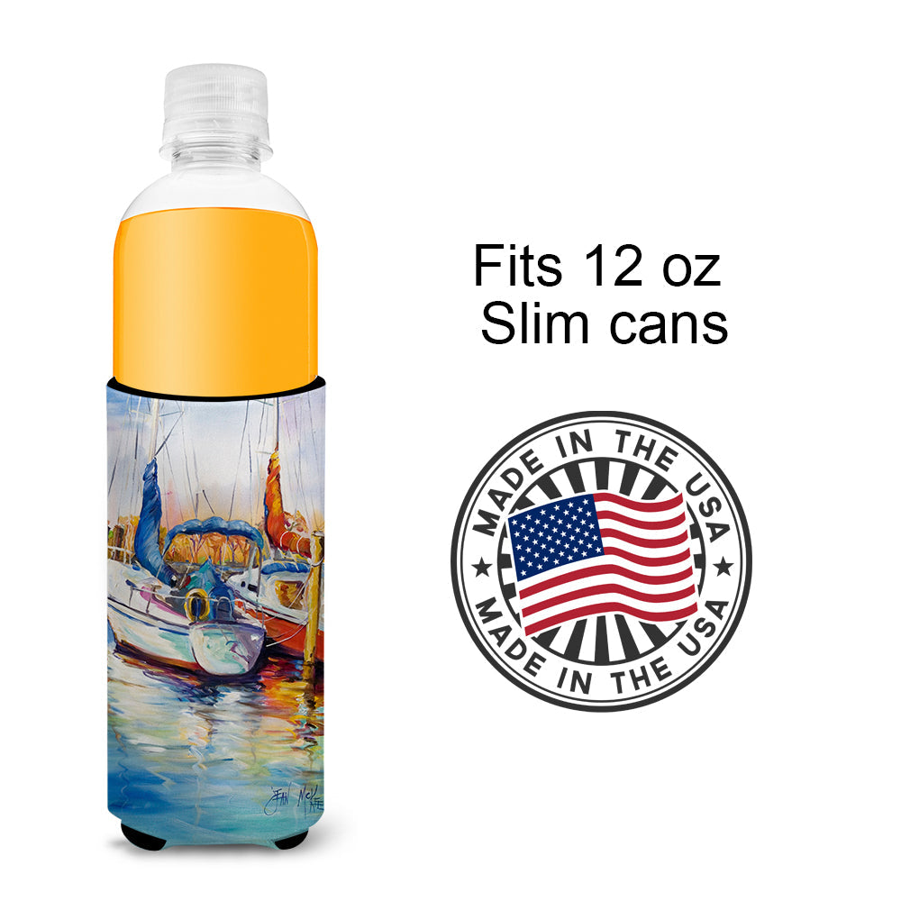 Mississippi Sailboats Slim Can Hugger , Insulated Foam Hugger for 12 oz Slim Cans, Beer Bottles & Water Bottles, Printed in USA