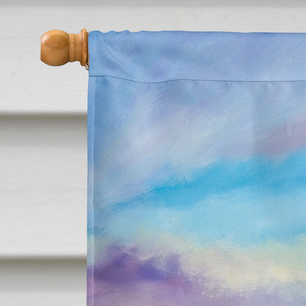 Horn Island Sailboat Race House Flag 28x40 Porch Sleeve Pole Decorative Outside Yard Banner Artwork Wall Hanging, Polyester