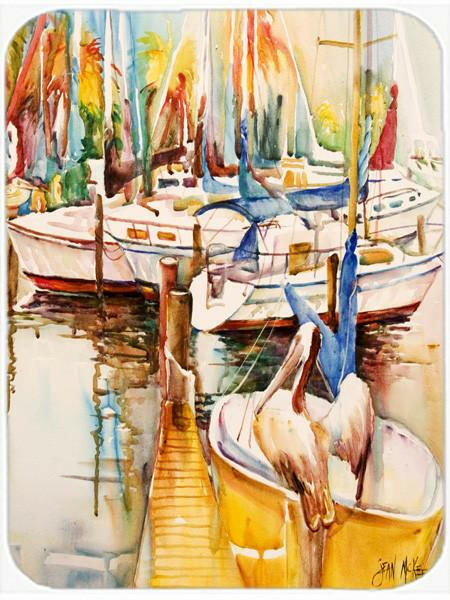 Sailboats and Pelicans Mouse Pad, Heat Resistant Trivet Hot Pad , Non Slip Rubber Desk Mat, Kitchen Counter Protector, Home Office Decor Gift