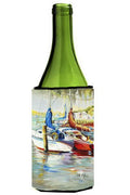 Ecor Rouge Sailboat Wine Bottle Hugger Gift Sleeve for Standard 750 ml Bottles, Insulated Reusable Also Fits Mini Shot & Pint Bottles