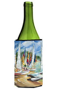 Eastern Shore Sailboats Wine Bottle Hugger Gift Sleeve for Standard 750 ml Bottles, Insulated Reusable Also Fits Mini Shot & Pint Bottles