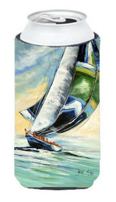 Cruising the Coast Sailboats Tall Boy Hugger Can Cooler Sleeve Machine Washable Drink Collapsible Insulator Beverage Insulated Holder
