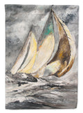 Boat Full Sailboats House Flag 28x40 Porch Sleeve Pole Decorative Outside Yard Banner Artwork Wall Hanging, Polyester
