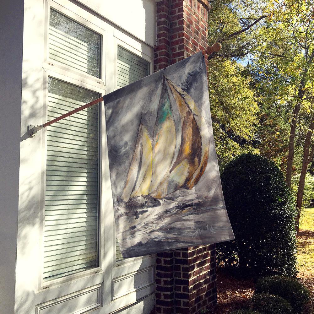 Boat Full Sailboats House Flag 28x40 Porch Sleeve Pole Decorative Outside Yard Banner Artwork Wall Hanging, Polyester