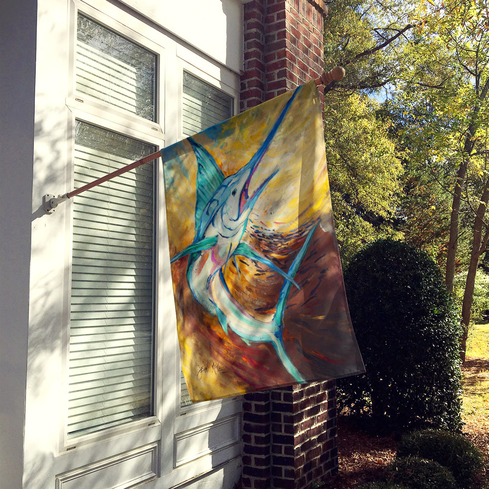 Billfish House Flag 28x40 Porch Sleeve Pole Decorative Outside Yard Banner Artwork Wall Hanging, Polyester