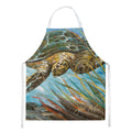 Loggerhead Sea Turtle Apron Cooking Kitchen Server Baking Crafts Gardening for Adult Women Men, Unisex, Large, Multicolor