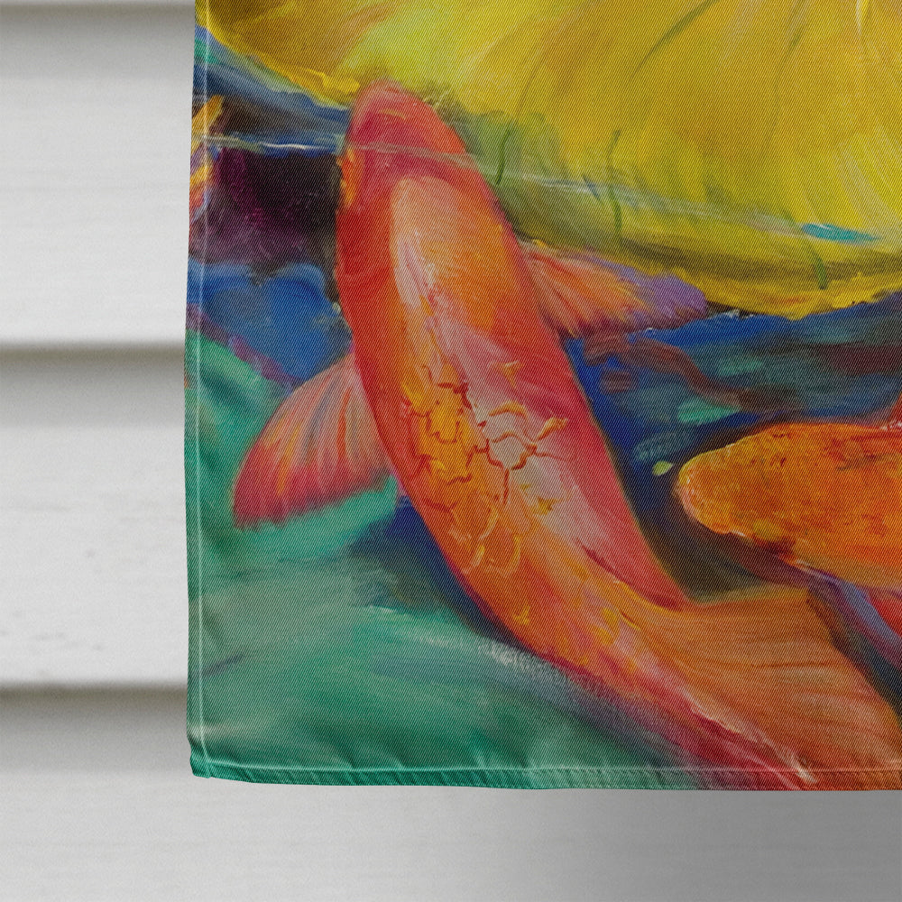 Koi House Flag 28x40 Porch Sleeve Pole Decorative Outside Yard Banner Artwork Wall Hanging, Polyester