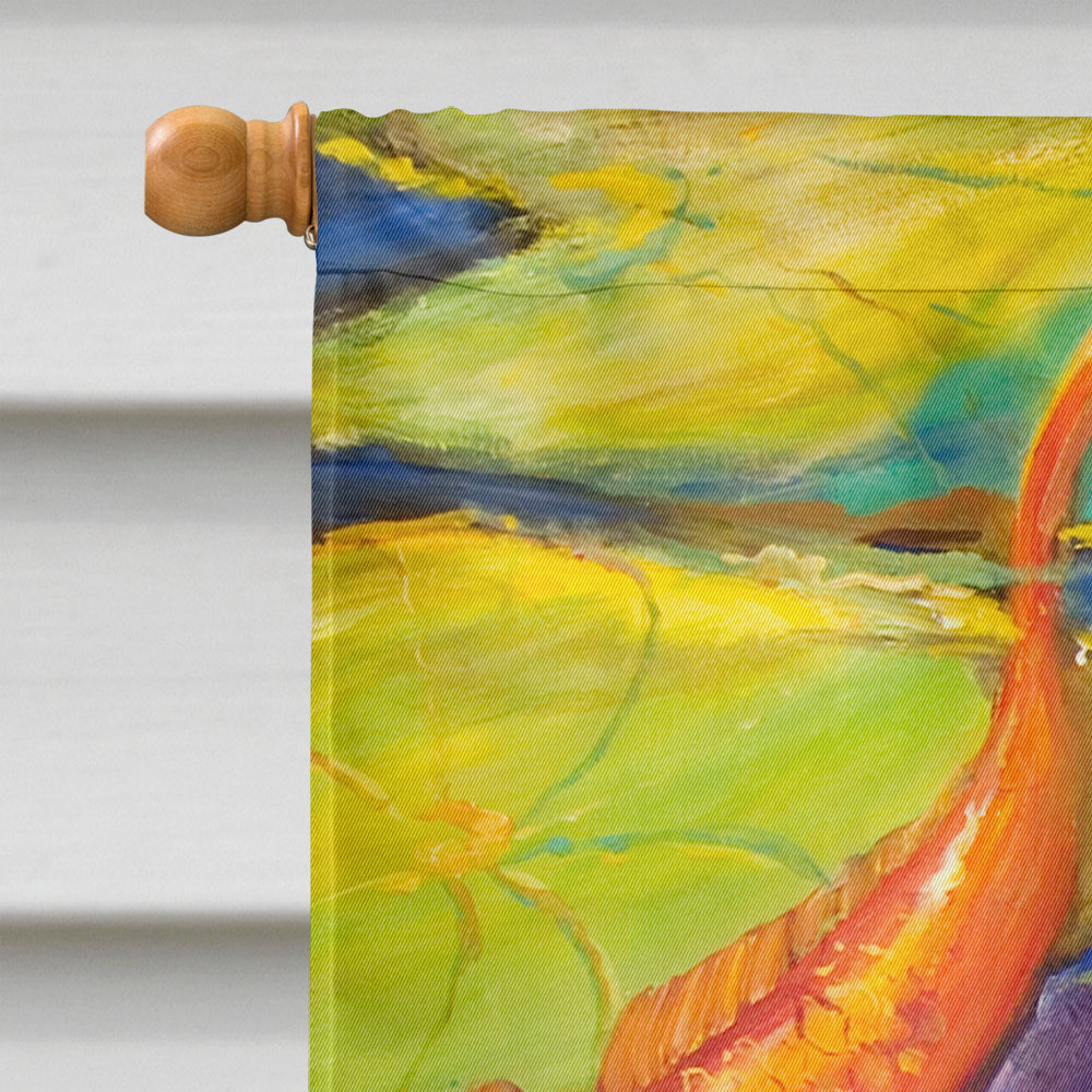 Koi House Flag 28x40 Porch Sleeve Pole Decorative Outside Yard Banner Artwork Wall Hanging, Polyester