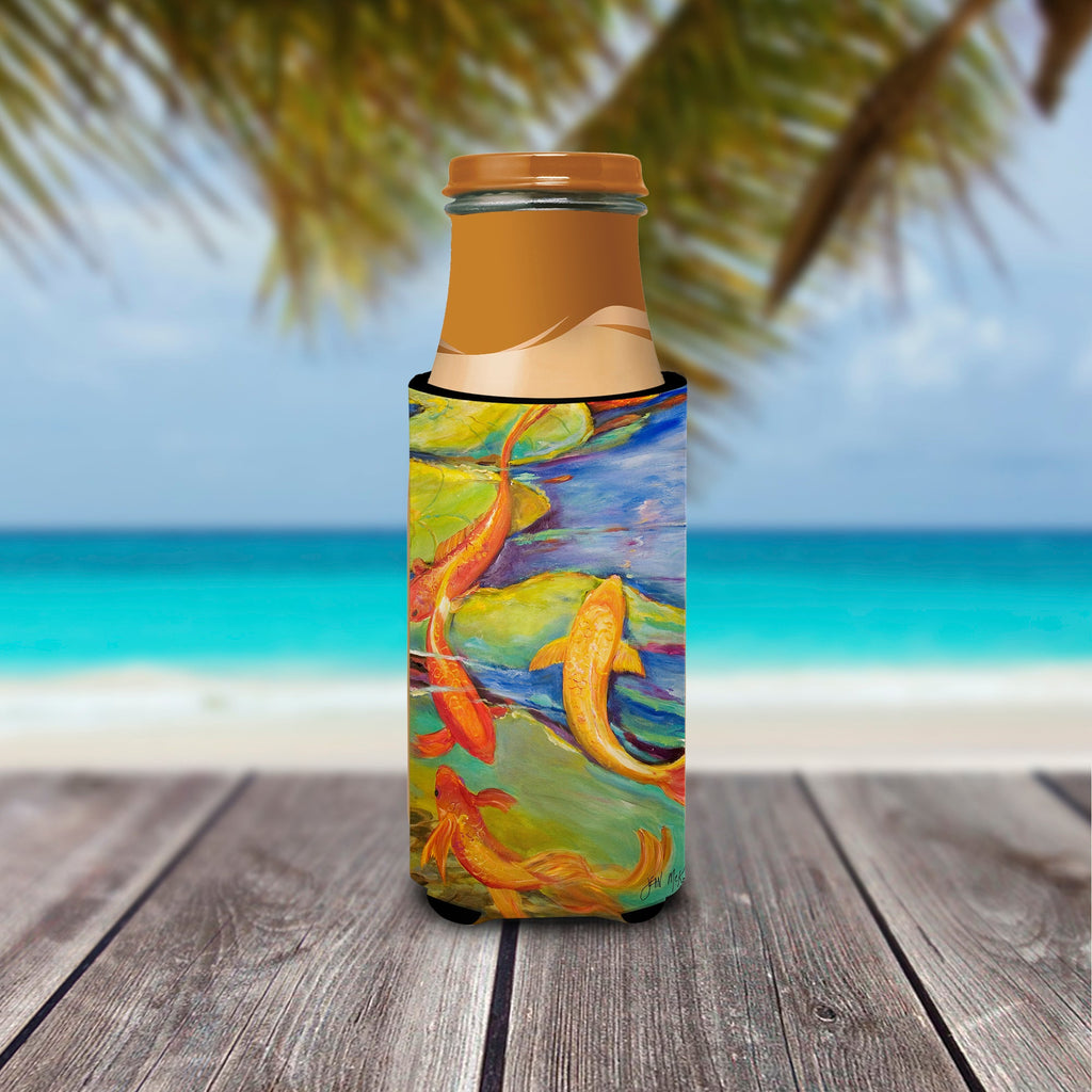 Koi Slim Can Hugger , Insulated Foam Hugger for 12 oz Slim Cans, Beer Bottles & Water Bottles, Printed in USA