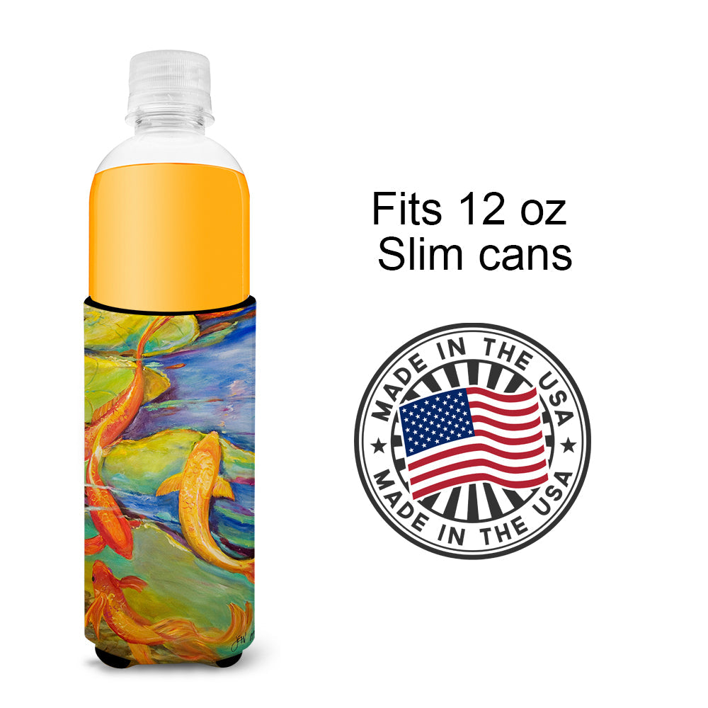 Koi Slim Can Hugger , Insulated Foam Hugger for 12 oz Slim Cans, Beer Bottles & Water Bottles, Printed in USA