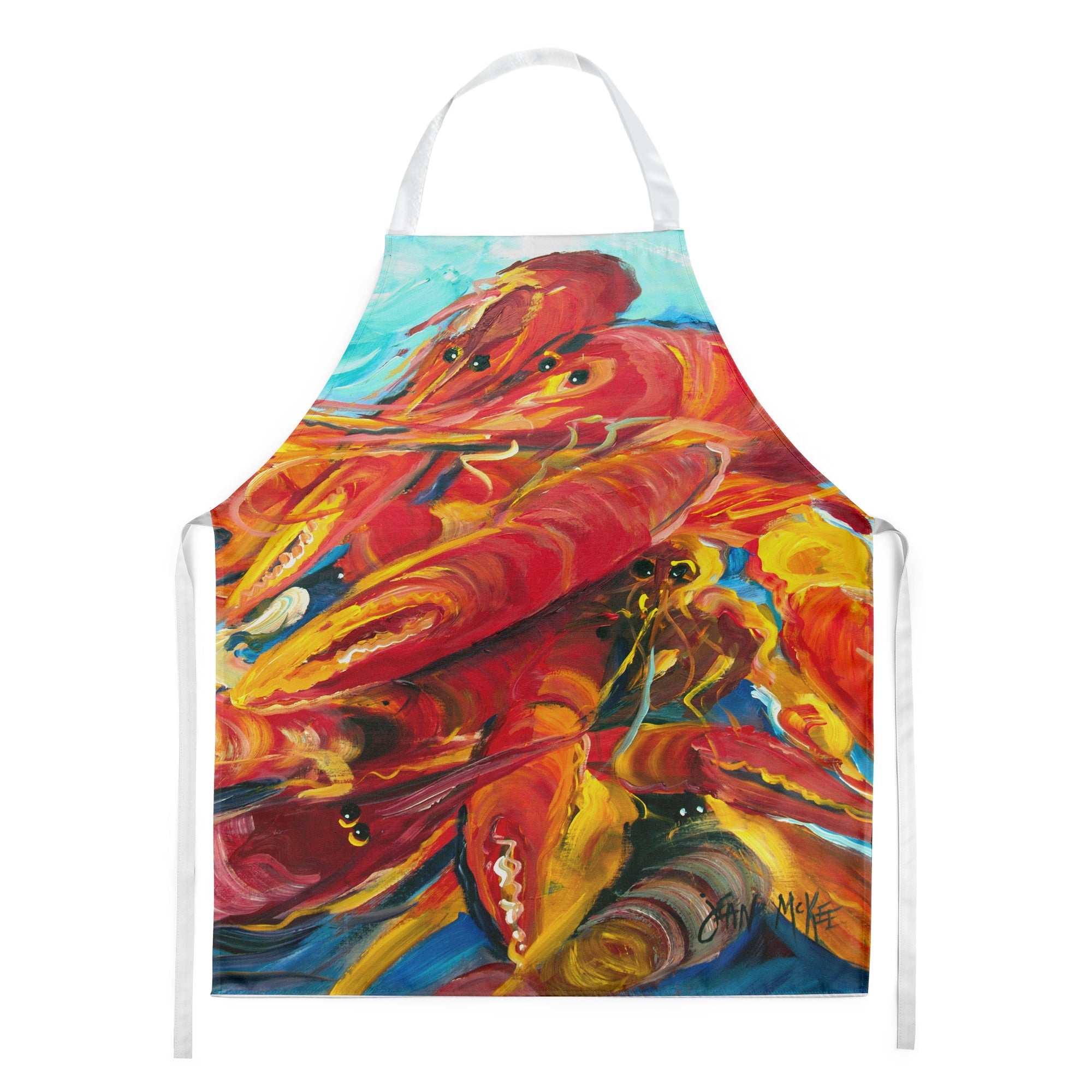 Crawfish Apron Cooking Kitchen Server Baking Crafts Gardening for Adult Women Men, Unisex, Large, Multicolor