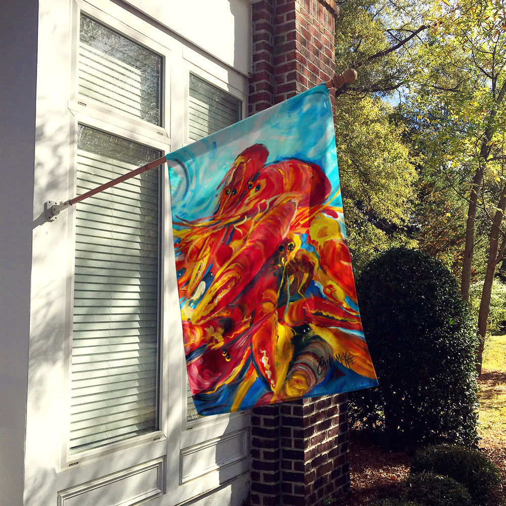 Crawfish House Flag 28x40 Porch Sleeve Pole Decorative Outside Yard Banner Artwork Wall Hanging, Polyester