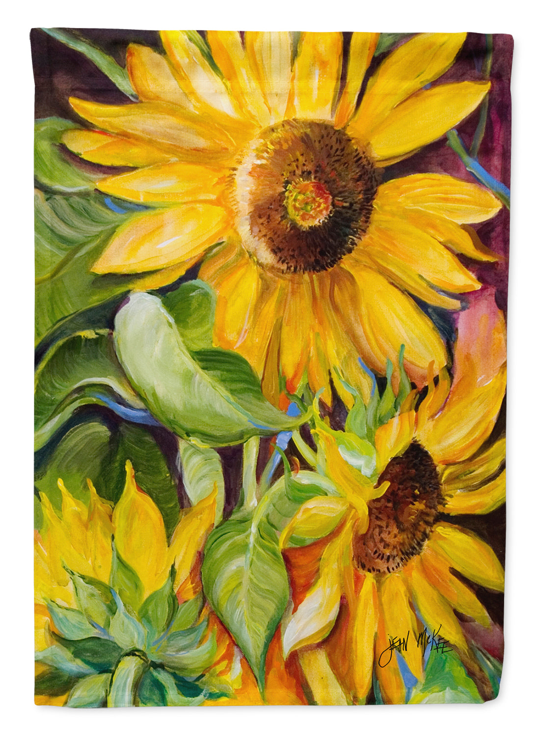 Sunflowers House Flag 28x40 Porch Sleeve Pole Decorative Outside Yard Banner Artwork Wall Hanging, Polyester