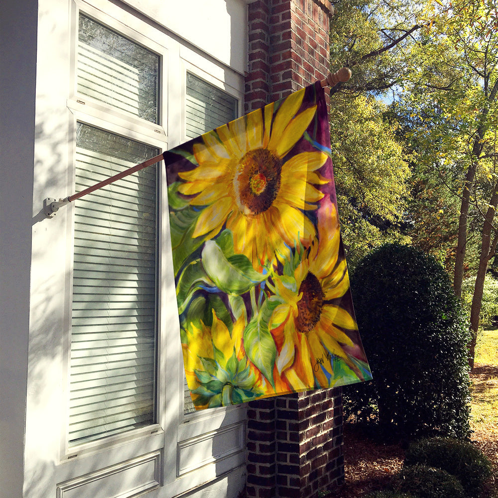 Sunflowers House Flag 28x40 Porch Sleeve Pole Decorative Outside Yard Banner Artwork Wall Hanging, Polyester