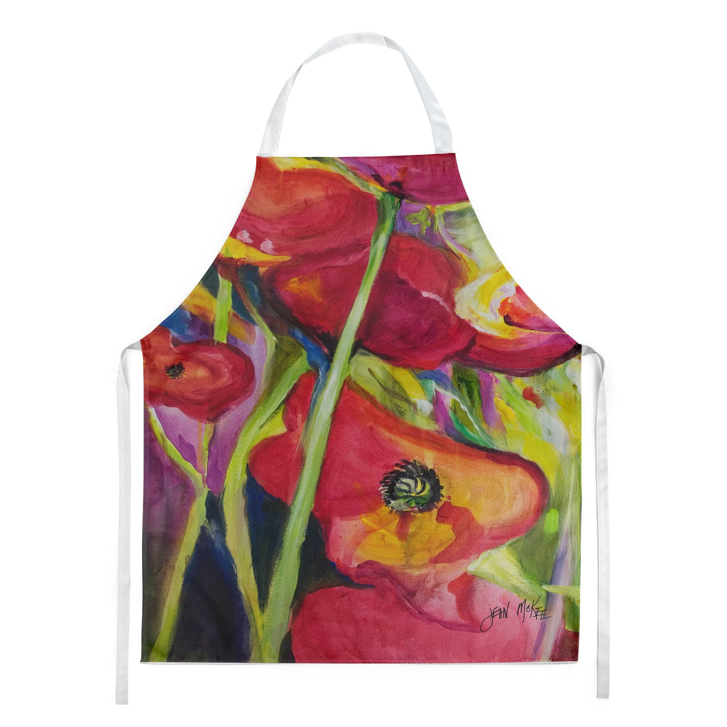 Poppies Apron Cooking Kitchen Server Baking Crafts Gardening for Adult Women Men, Unisex, Large, Multicolor