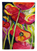 Poppies House Flag 28x40 Porch Sleeve Pole Decorative Outside Yard Banner Artwork Wall Hanging, Polyester