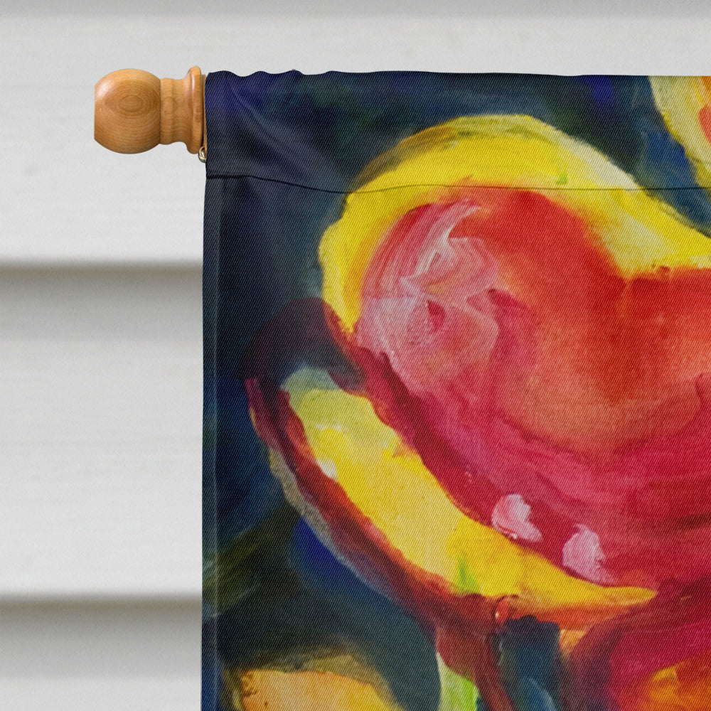 Poppies House Flag 28x40 Porch Sleeve Pole Decorative Outside Yard Banner Artwork Wall Hanging, Polyester