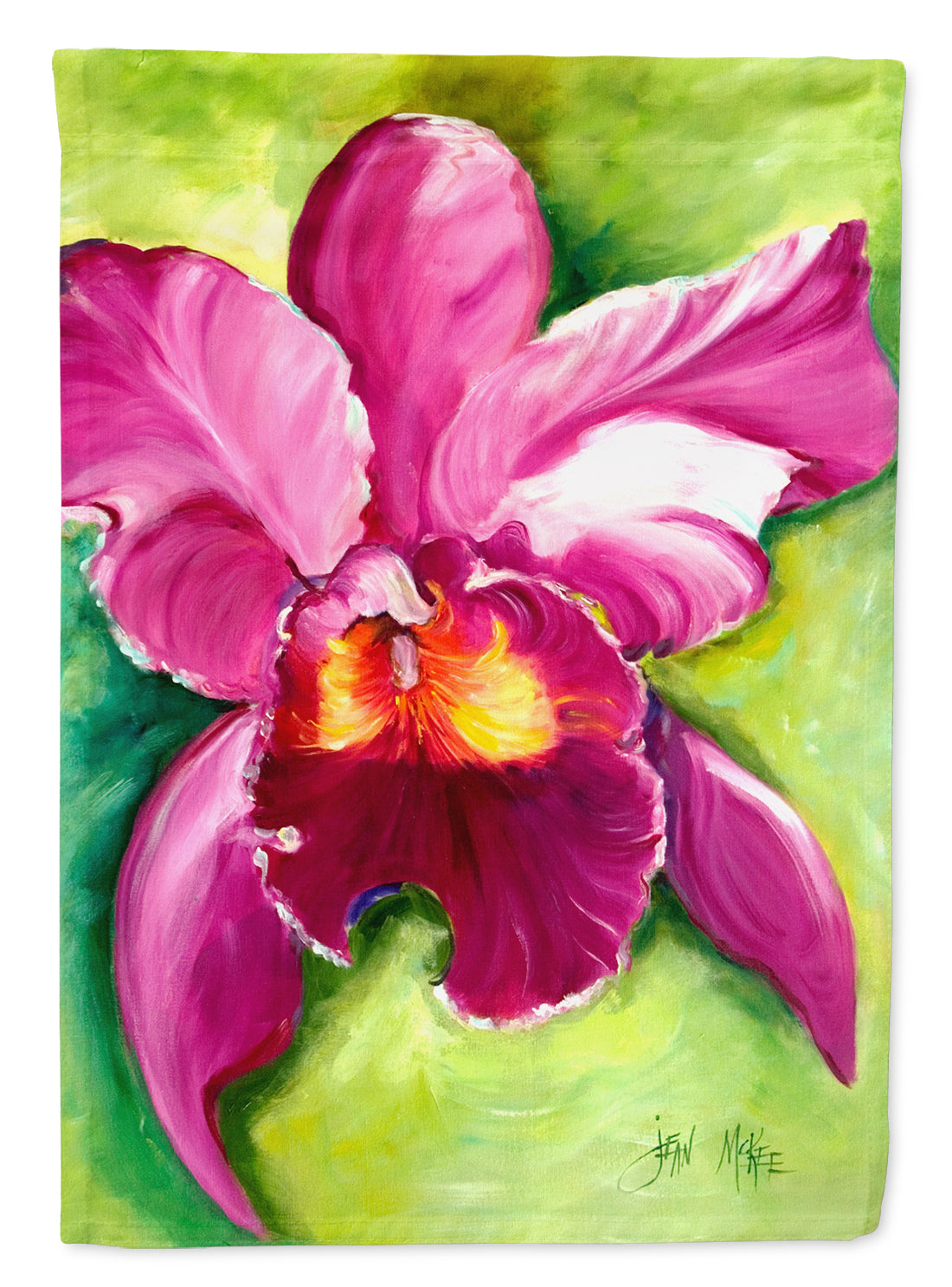 Orchid House Flag 28x40 Porch Sleeve Pole Decorative Outside Yard Banner Artwork Wall Hanging, Polyester