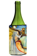 Beach Volleyball Wine Bottle Hugger Gift Sleeve for Standard 750 ml Bottles, Insulated Reusable Also Fits Mini Shot & Pint Bottles